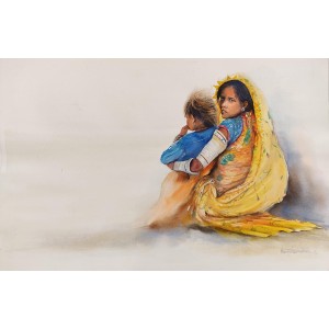 Momin Waseem, 14 x 21 Inch, Water Color on Paper, Figurative  Painting, AC-MW-047